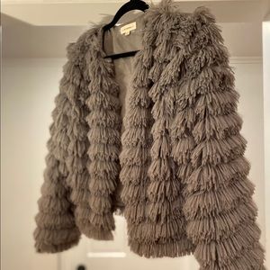Grey Fringe Jacket